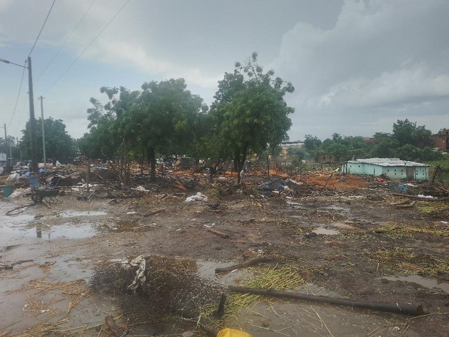 Le garbal après le passage des bulldozers