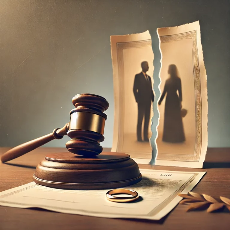 DALL·E-2024-09-13-10.37.53-A-simpler-softer-image-representing-Irish-divorce-law.-The-background-is-a-calm-neutral-colored-room-with-a-focus-on-a-gavel-and-a-single-legal-docu